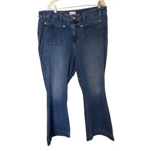Ava & Viv Womens High Rise Flare Jeans Size 18 Blue Denim  Stretch
